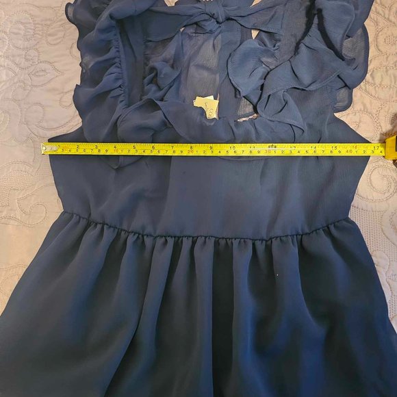 Banana Republic Dark blue blouse size small petite - Picture 7 of 8